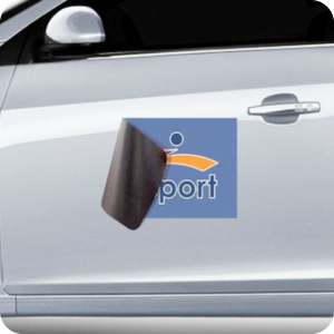 Imã para Porta de Carro Adesivo com Manta Magnética ( Imã ) Tamanho Personalizado Impressão Colorida  Corte Reto 